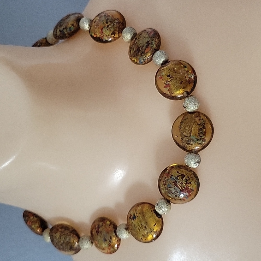 Elegant Gold  Beaded Necklace